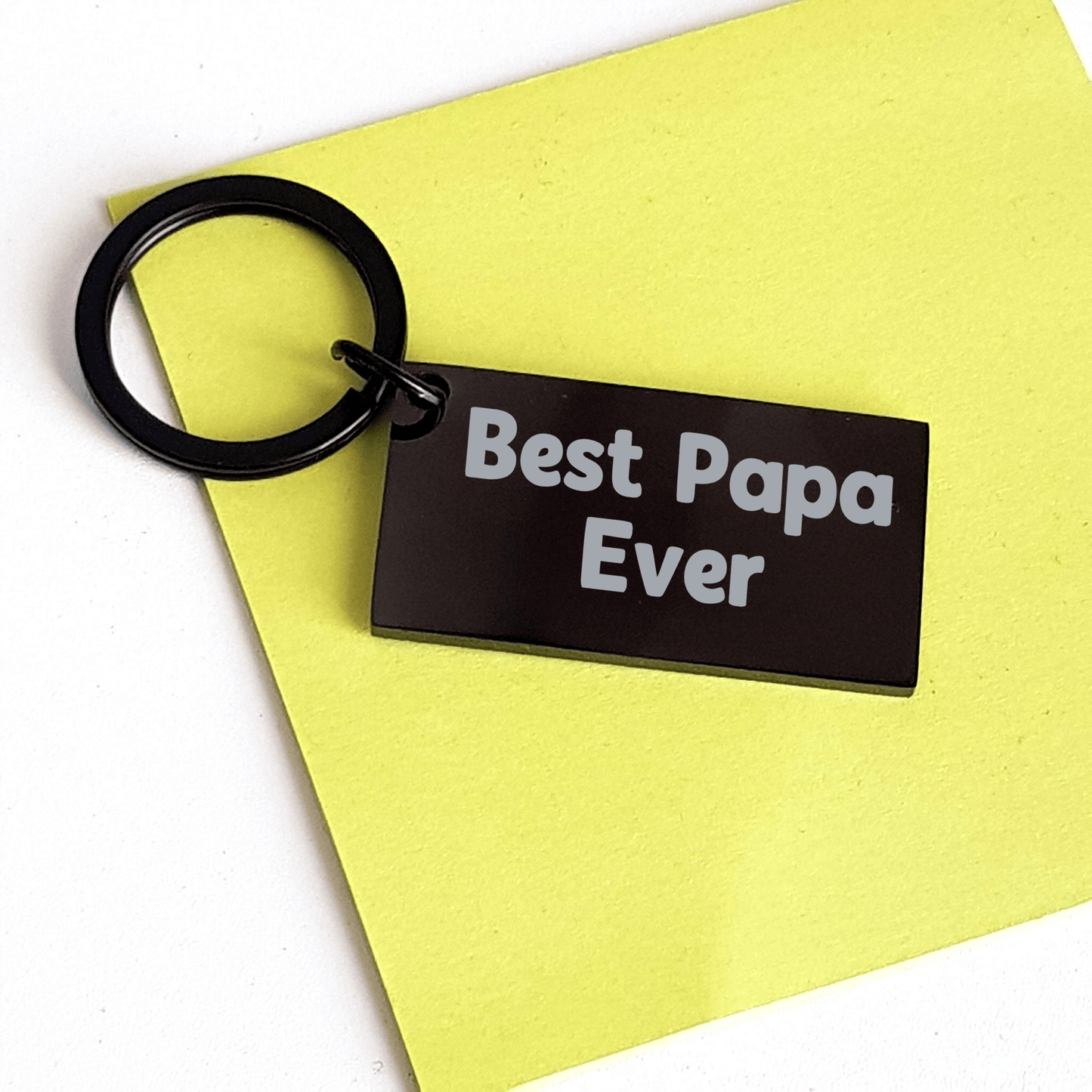 Papa Keychain Gifts from Men - Best Papa Ever - Graduation Unique Gifts for Papa Men - Keychain for Papa from Family and Friends - Victory Thru Vision
