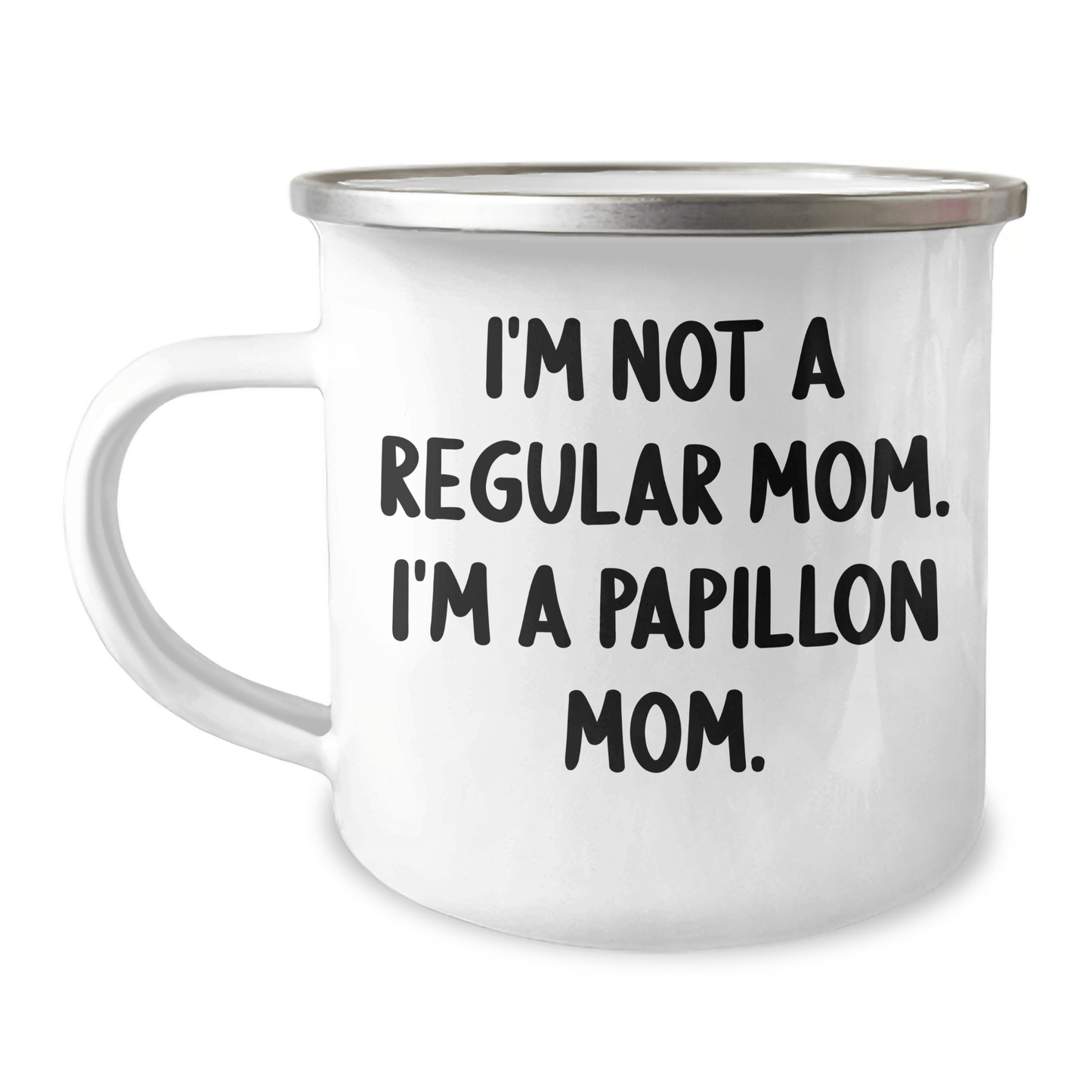 Papillon Dog Lover's Funny Camping Mug, Gifts from Mom, for Papillon Dog Graduation Unique Gifts - Victory Thru Vision