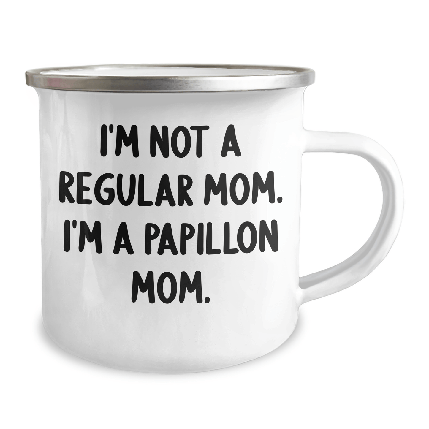 Papillon Dog Lover's Funny Camping Mug, Gifts from Mom, for Papillon Dog Graduation Unique Gifts - Victory Thru Vision