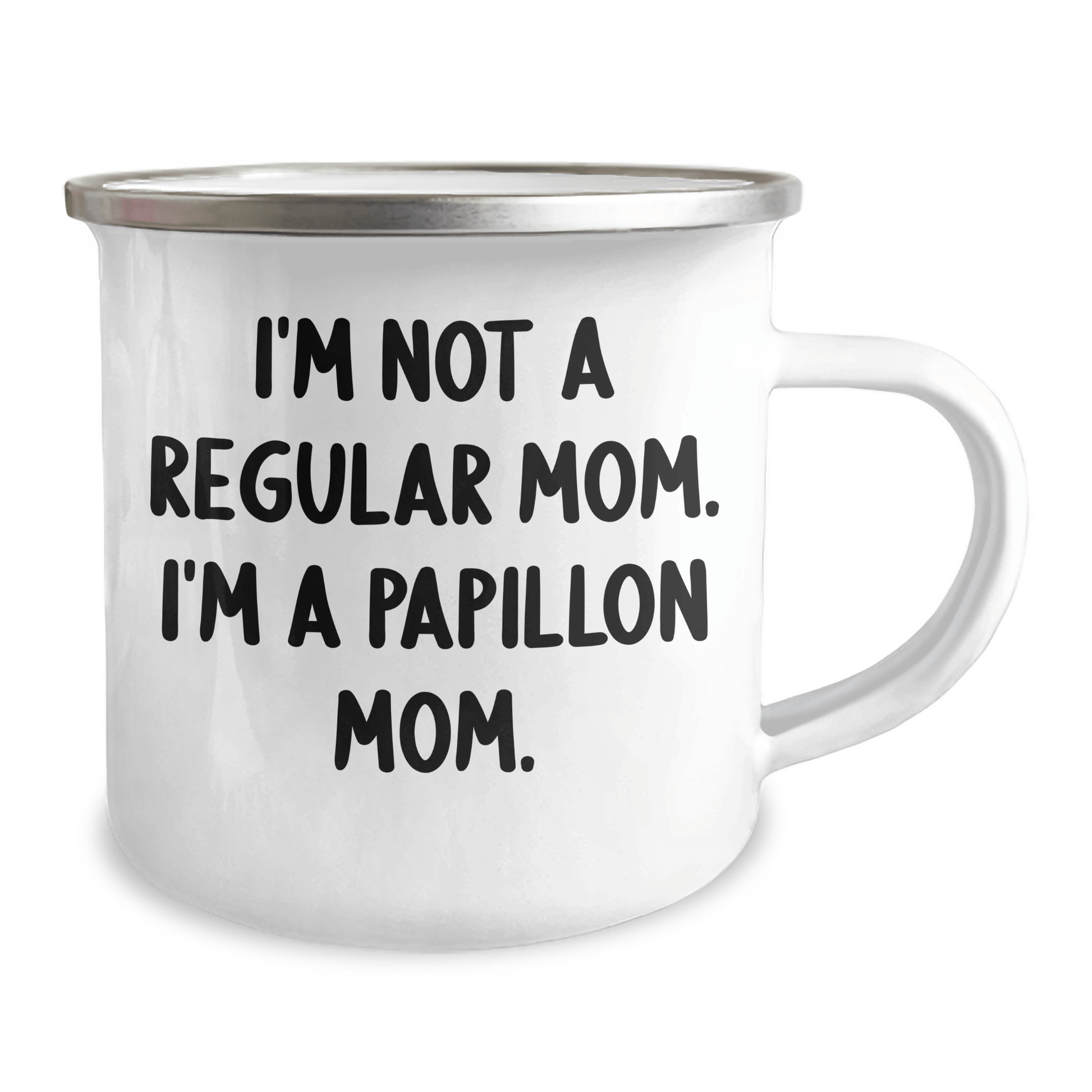 Papillon Dog Lover's Funny Camping Mug, Gifts from Mom, for Papillon Dog Graduation Unique Gifts - Victory Thru Vision