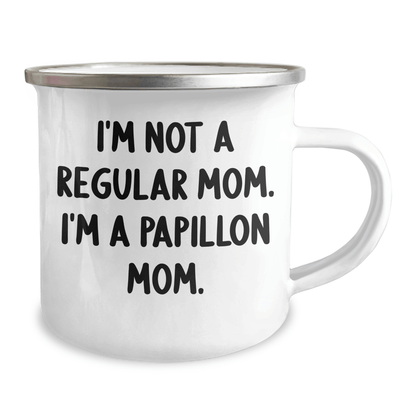 Papillon Dog Lover's Funny Camping Mug, Gifts from Mom, for Papillon Dog Graduation Unique Gifts - Victory Thru Vision