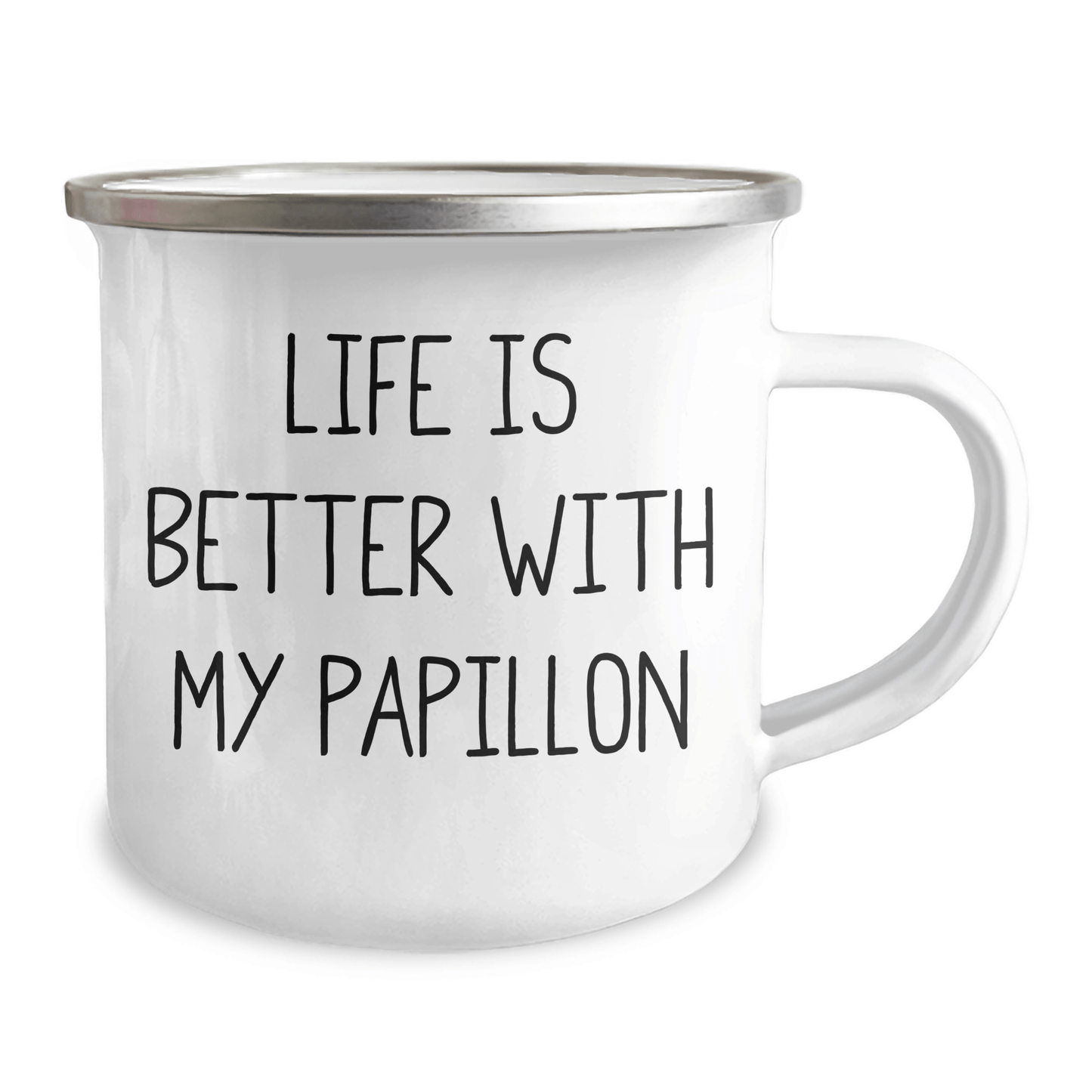 Papillon Dog Lovers' Funny Camping Mugs Gifts from Men to Friends on Father's Day - 'Life Is Better With My Papillon' - Victory Thru Vision