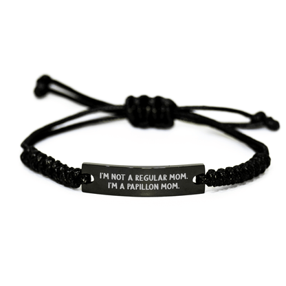 Papillon Dog Mom Graduation Gifts for Her - Funny Rope Bracelet with Quote - Gifts from Mom to Daughter, Gifts for Papillon Dog Lover - Victory Thru Vision