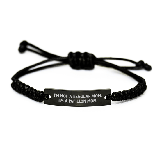 Papillon Dog Mom Graduation Gifts for Her - Funny Rope Bracelet with Quote - Gifts from Mom to Daughter, Gifts for Papillon Dog Lover - Victory Thru Vision