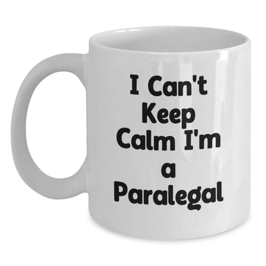 Paralegal Fun Gifts from Friends and Family, Funny White Coffee Mugs for Paralegals, Inspirational Quote for Graduation, 11oz or 15oz Ceramic Mugs - Victory Thru Vision