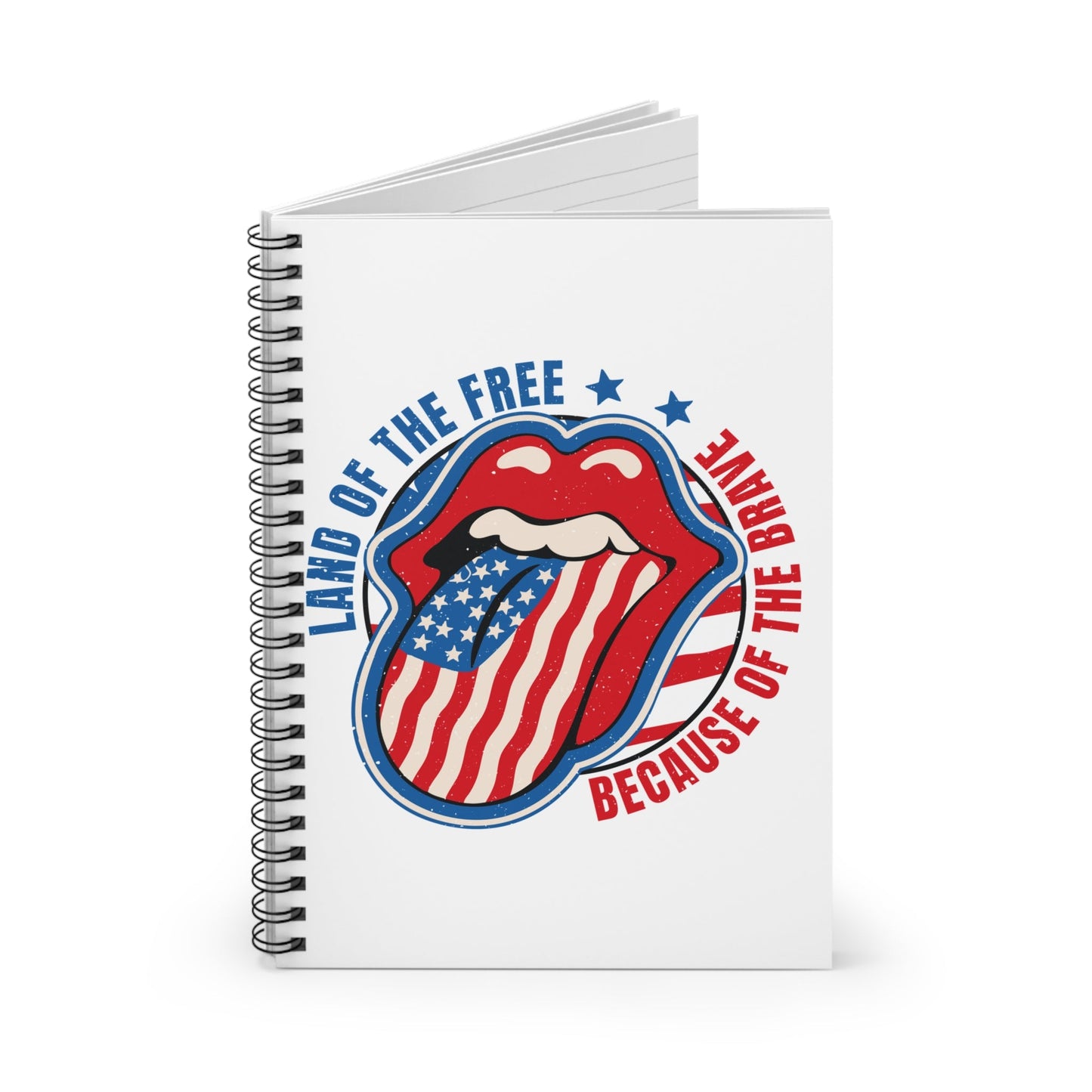 Patriotic Notebook, USA Journal, Military Memorial Diary, Stars and Stripes Notepad, Independence Day Gift - Victory Thru Vision 