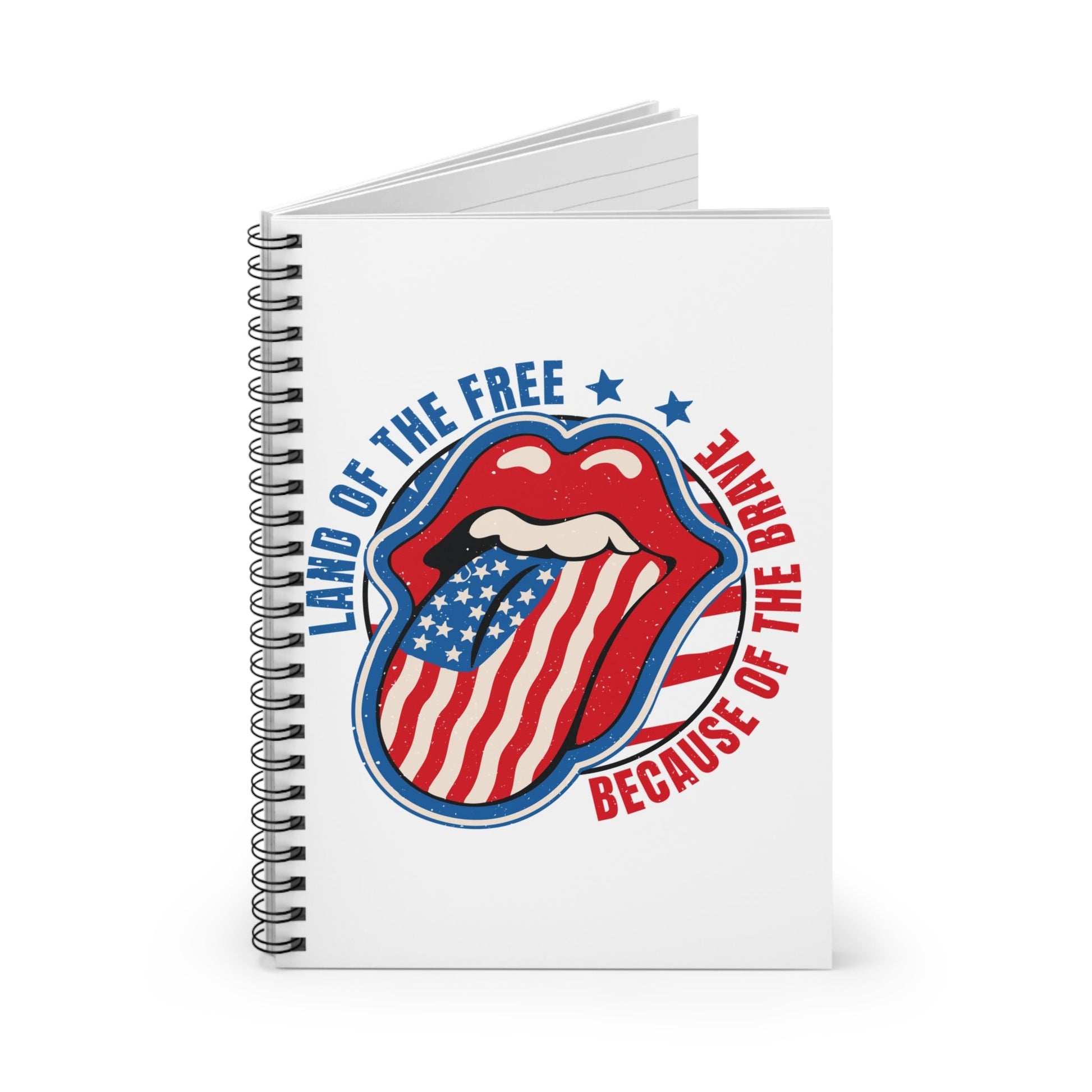 Patriotic Notebook, USA Journal, Military Memorial Diary, Stars and Stripes Notepad, Independence Day Gift - Victory Thru Vision 