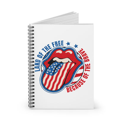 Patriotic Notebook, USA Journal, Military Memorial Diary, Stars and Stripes Notepad, Independence Day Gift - Victory Thru Vision 
