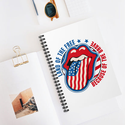 Patriotic Notebook, USA Journal, Military Memorial Diary, Stars and Stripes Notepad, Independence Day Gift - Victory Thru Vision 