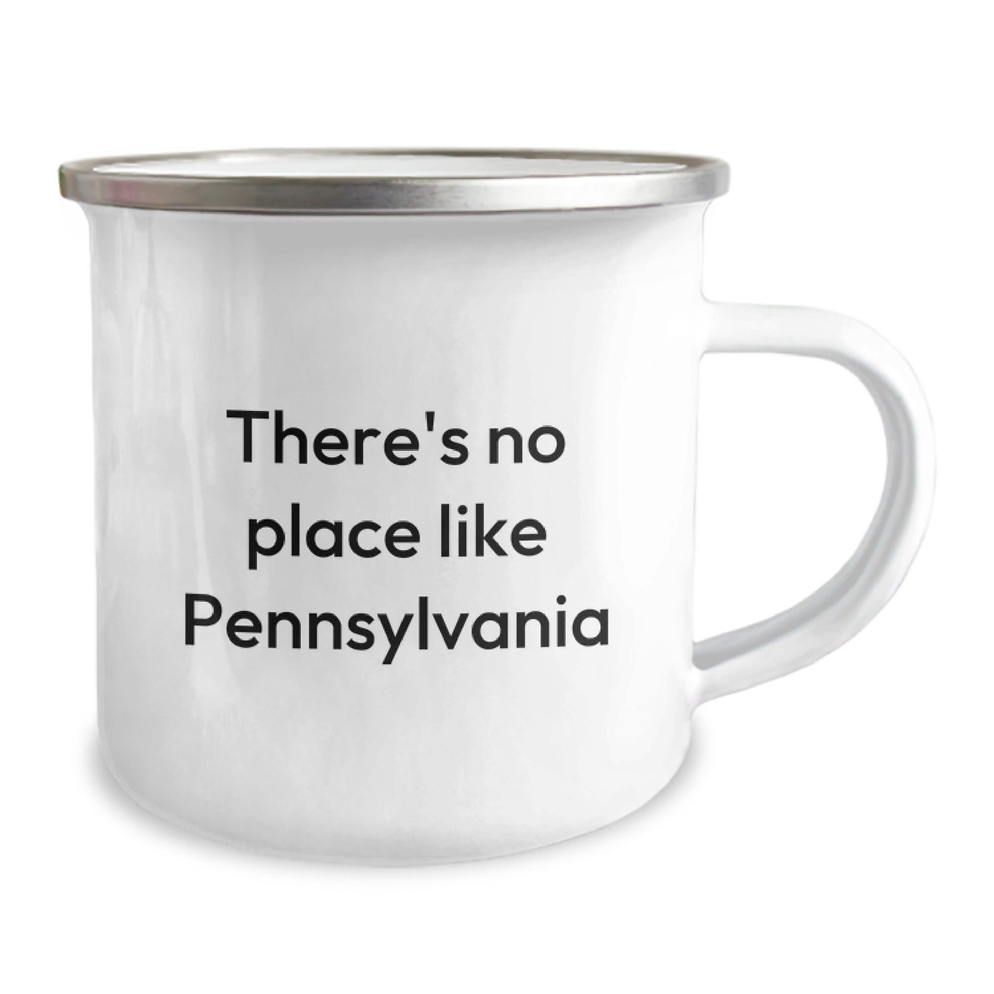 Pennsylvania Camping Mug, 'There's No Place Like Pennsylvania' Funny Quote, Gifts from Friends, Gifts for Him, Birthday Unique Gifts - Victory Thru Vision