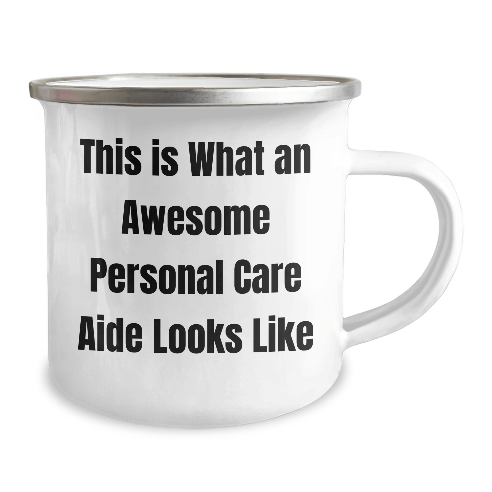 Personal Care Aide Gifts from Men to Awesome Personal Care Aides, This Is What An Awesome Look Like, Camping Mug for Graduation Unique Gifts - Victory Thru Vision 