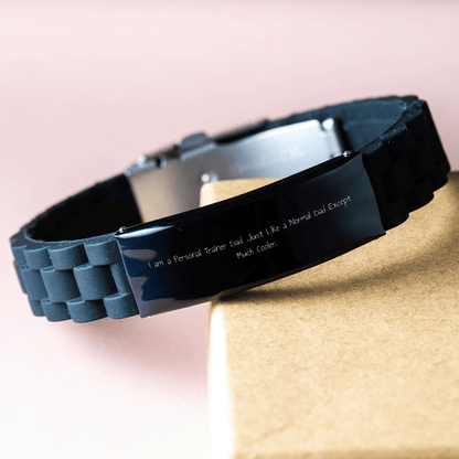Personal Trainer Dad's Thoughtful Gift - Glide lock Clasp Bracelet, Funny Quote, Father's Day Unique Gifts from Men to Personal Trainers - Victory Thru Vision 