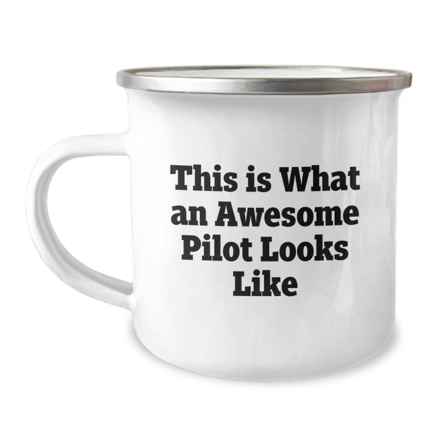 Pilot Gifts from Friends and Family, Inspirational Camping Mug for Graduation, 'This Is What An Awesome Pilot Looks Like' Quote, Unique Gifts for Pilot Enthusiasts - Victory Thru Vision