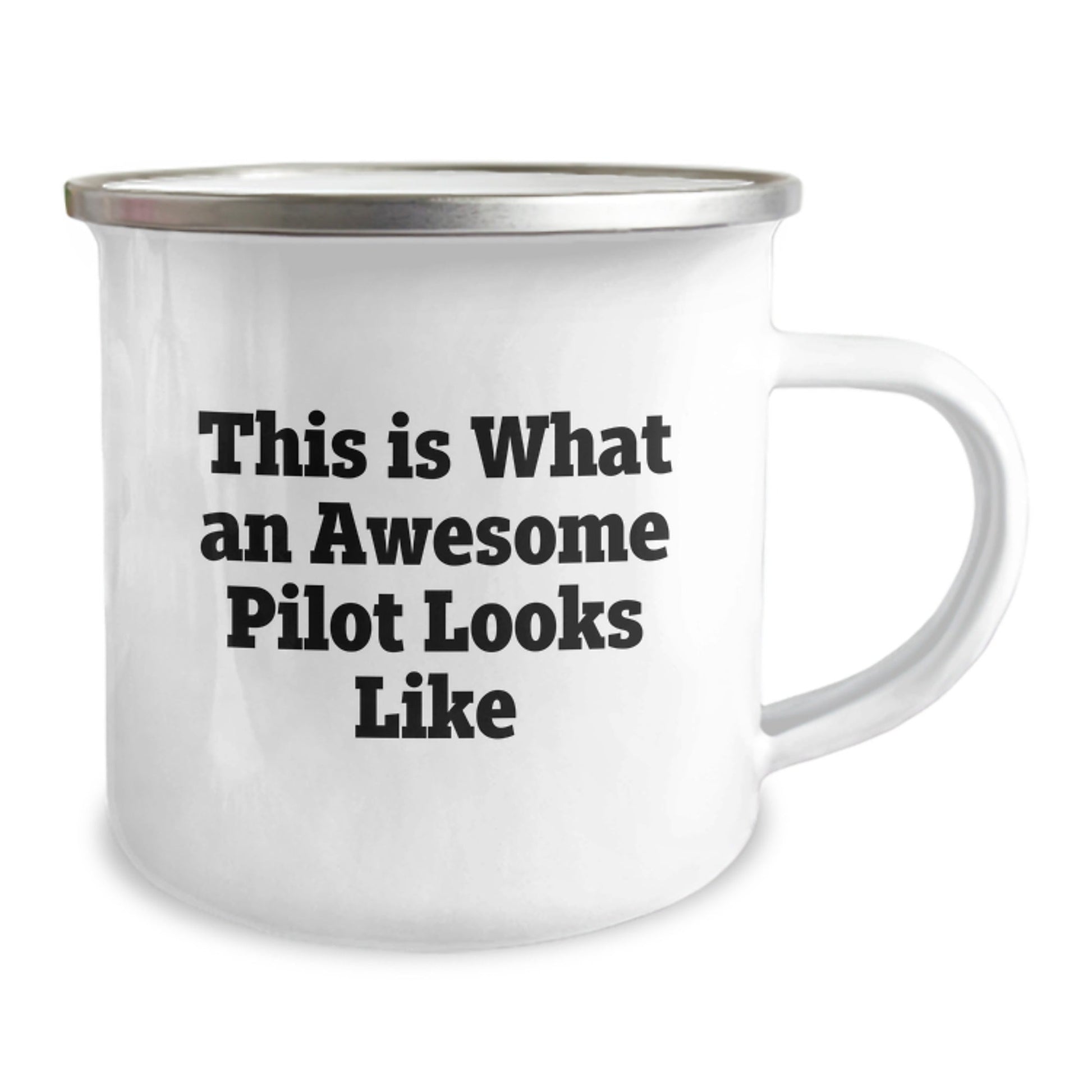 Pilot Gifts from Friends and Family, Inspirational Camping Mug for Graduation, 'This Is What An Awesome Pilot Looks Like' Quote, Unique Gifts for Pilot Enthusiasts - Victory Thru Vision