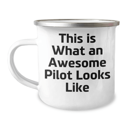 Pilot Gifts from Friends and Family, This Is What An Awesome Pilot Looks Like, Funny Camping Mug for Father's Day - Victory Thru Vision 