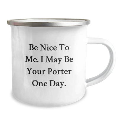 Porter Gifts, Funny Quote, Camping Mug for Graduation, Gifts from Friends, Gifts for Porter - Victory Thru Vision
