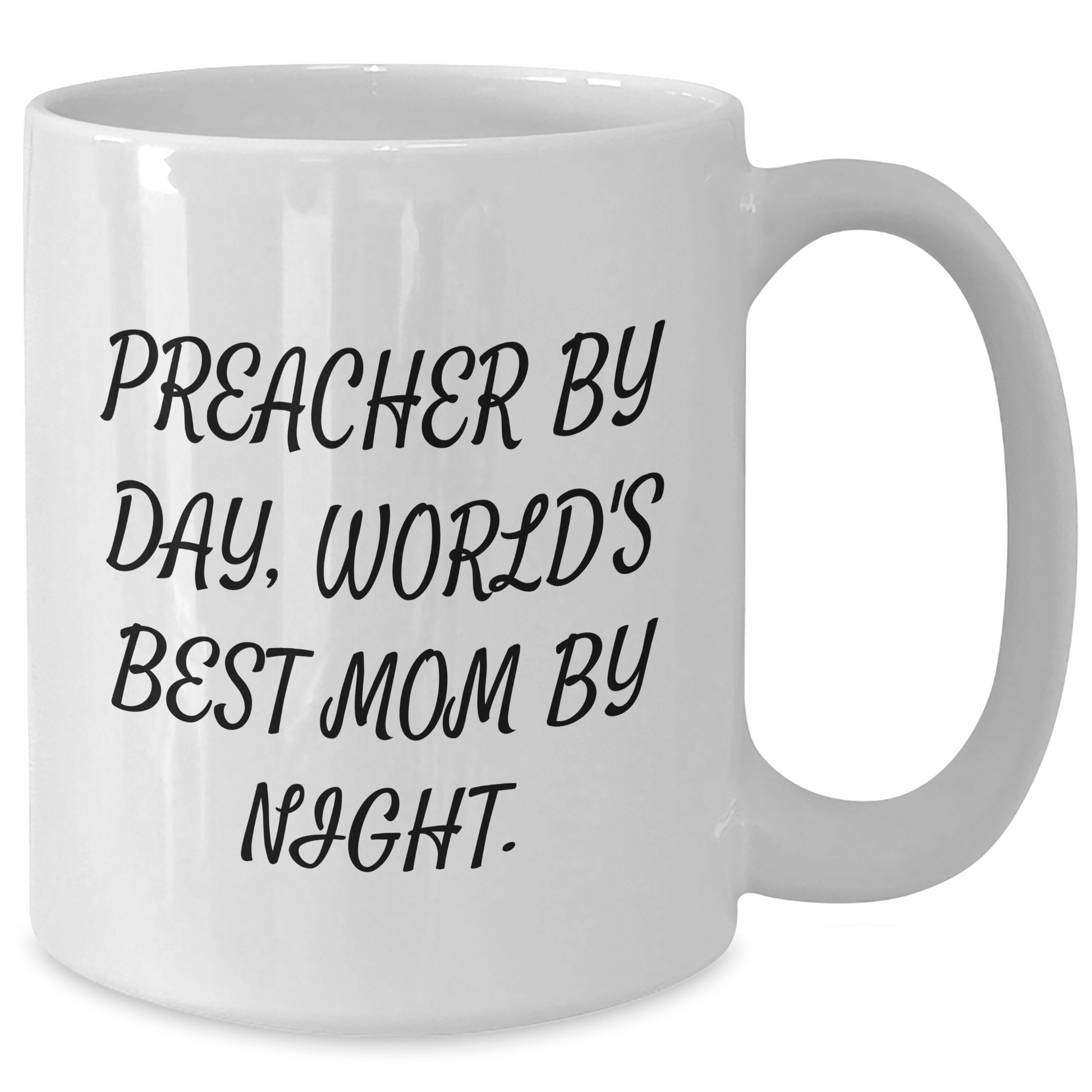 Preacher Humor Funny Quote Gifts from Friends to Preacher Father's Day White Coffee Mug - Victory Thru Vision 