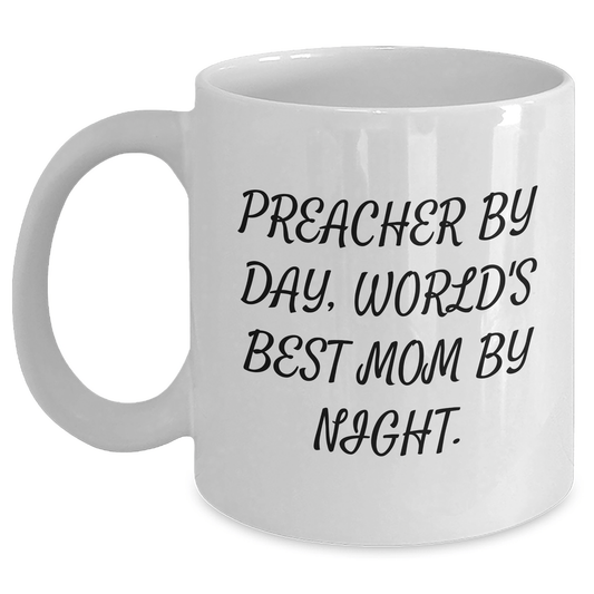 Preacher Humor Funny Quote Gifts from Friends to Preacher Father's Day White Coffee Mug - Victory Thru Vision 