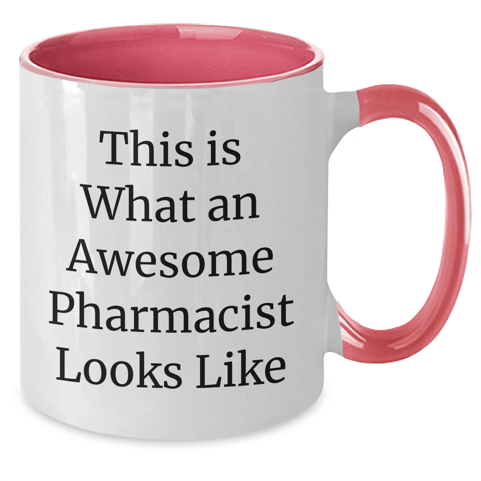 Quirky Pharmacist Gifts from Friends, Funny Two Tone Coffee Mugs for Graduation, 'This Is What An Awesome Pharmacist Looks Like' Quote, Gifts for Pharmacist, Men, Women, Family - Victory Thru Vision