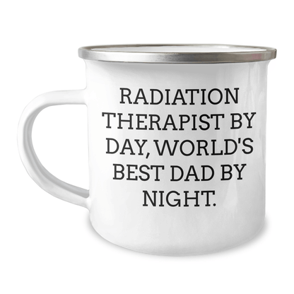 Radiation Therapist Gifts, Funny Mugs for Dad's, Camping Mug by Day, World's Best Dad by Night, Father's Day Unique Gifts from Family - Victory Thru Vision 