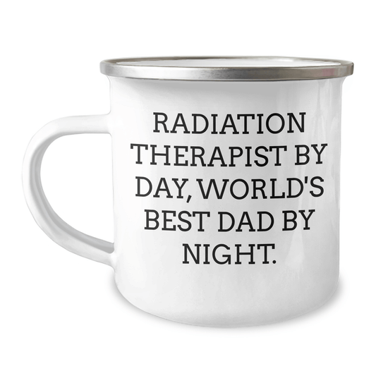 Radiation Therapist Gifts, Funny Mugs for Dad's, Camping Mug by Day, World's Best Dad by Night, Father's Day Unique Gifts from Family - Victory Thru Vision 