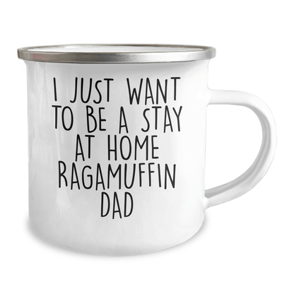 Ragamuffin Cat Dad Gifts, Funny Camping Mug, 'I Just Want To Be A Stay At Home Ragamuffin Dad', Father's Day Unique Gifts from Men, Gifts for Ragamuffin Cat Lovers - Victory Thru Vision