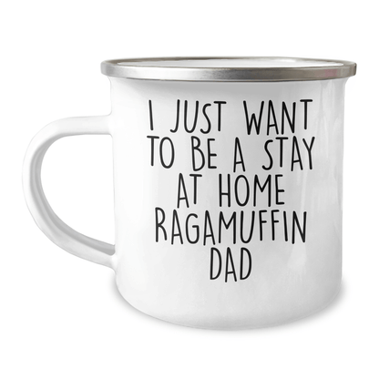 Ragamuffin Cat Dad Gifts, Funny Camping Mug, 'I Just Want To Be A Stay At Home Ragamuffin Dad', Father's Day Unique Gifts from Men, Gifts for Ragamuffin Cat Lovers - Victory Thru Vision