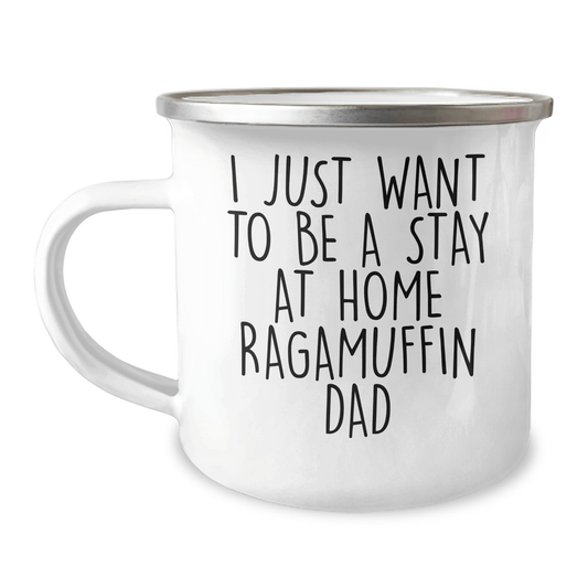 Ragamuffin Cat Dad Gifts, Funny Camping Mug, 'I Just Want To Be A Stay At Home Ragamuffin Dad', Father's Day Unique Gifts from Men, Gifts for Ragamuffin Cat Lovers - Victory Thru Vision