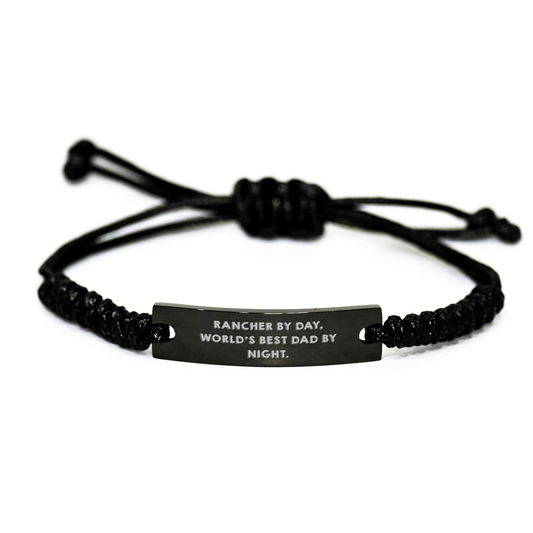 Rancher's Best Friend, Funny Rope Bracelet, Gifts from Mom, Unique Father's Day Unique Gifts for Rancher - Victory Thru Vision 