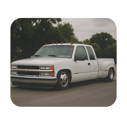 Rectangle Mouse Pad - Lowered 1998 Chevy C2500 Dually Design - Victory Thru Vision