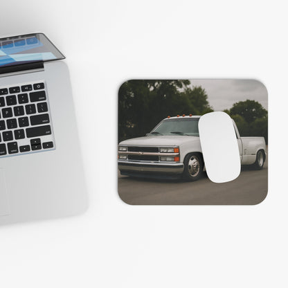 Rectangle Mouse Pad - Lowered 1998 Chevy C2500 Dually Design - Victory Thru Vision