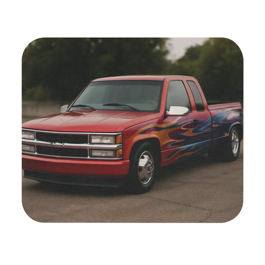 Rectangle Mouse Pad - Lowered 1998 Chevy C3500 Dually - Victory Thru Vision