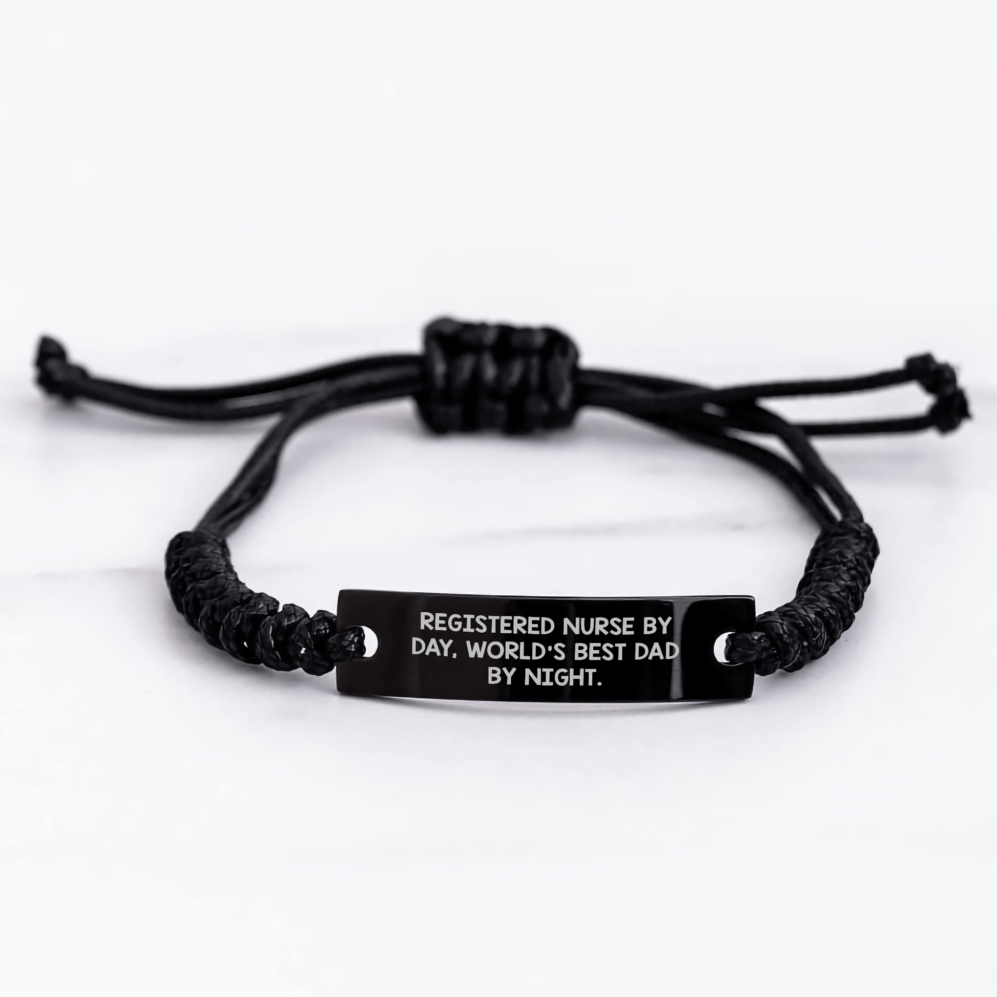 Registered Nurse Gifts from Men, Funny Quote Inspirational Rope Bracelet for Father's Day - Victory Thru Vision 