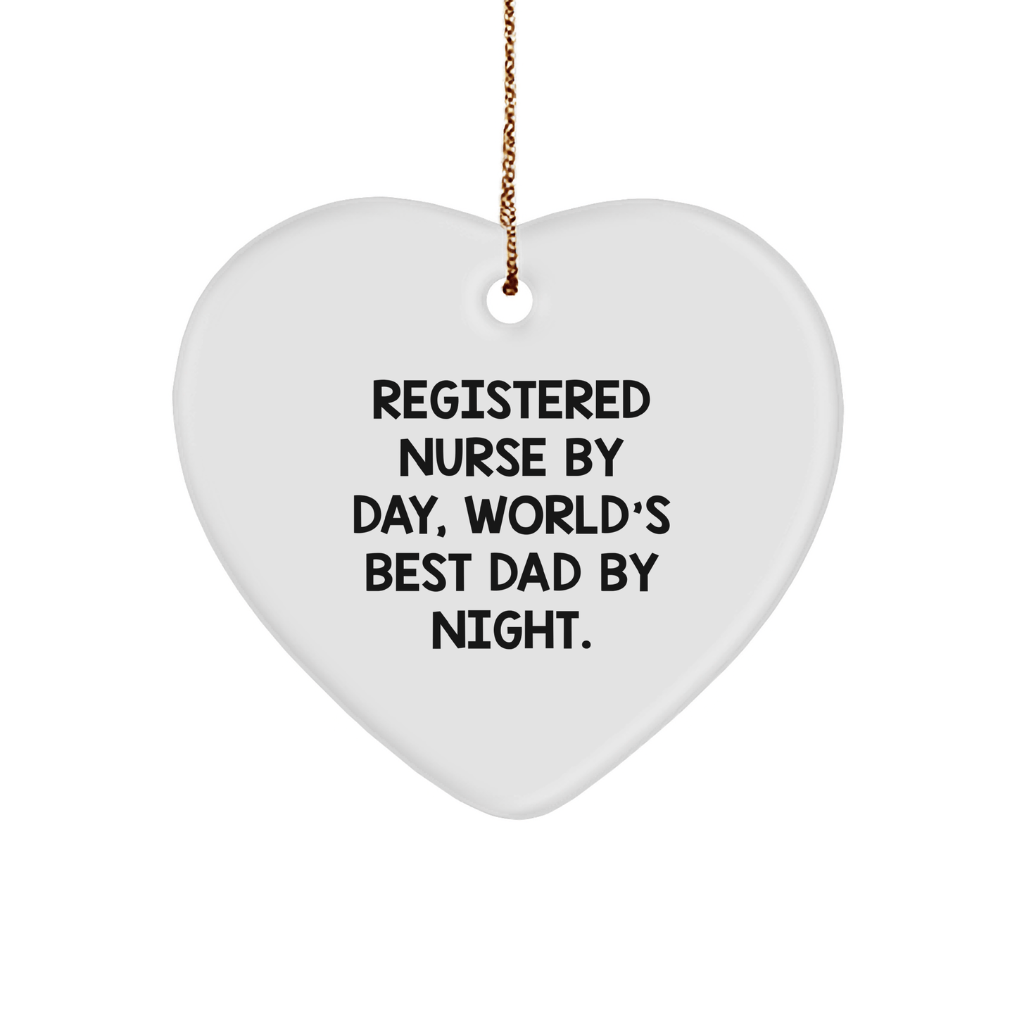Registered Nurse Gifts, Funny Quote Heart Ornament, Christmas Unique Gifts from Friends - Victory Thru Vision 