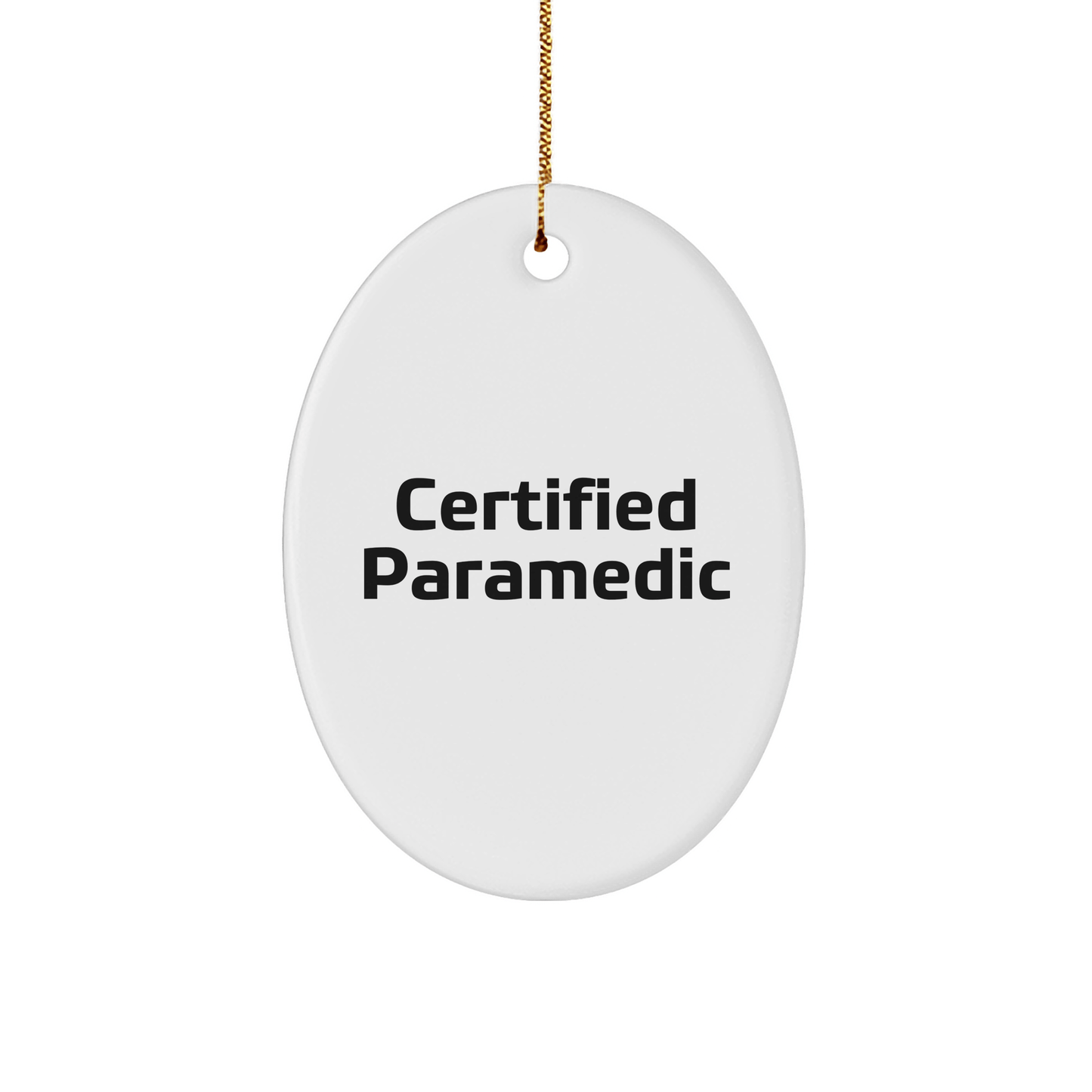 Rescue Worker Gifts from Men - Funny Oval Ornament for Certified Rescue Worker on Christmas - Gifts for Men - Victory Thru Vision 