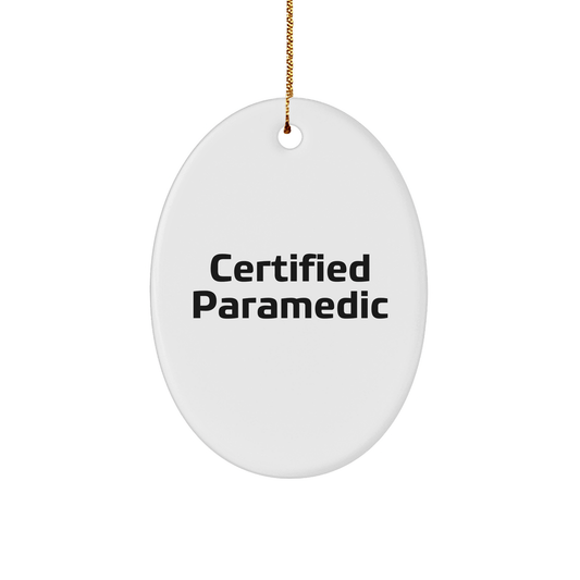 Rescue Worker Gifts from Men - Funny Oval Ornament for Certified Rescue Worker on Christmas - Gifts for Men - Victory Thru Vision 