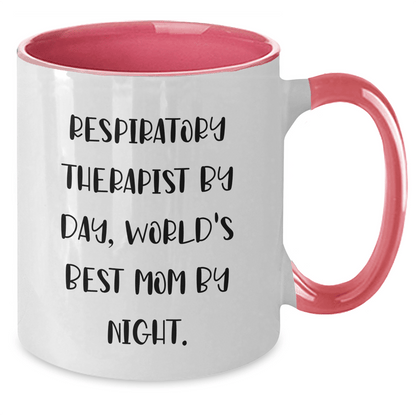 Respiratory Therapist Gifts, Funny Quote, Two Tone Coffee Mug, Gifts from Family for Respiratory Therapist Dad, Father's Day Unique - Victory Thru Vision 