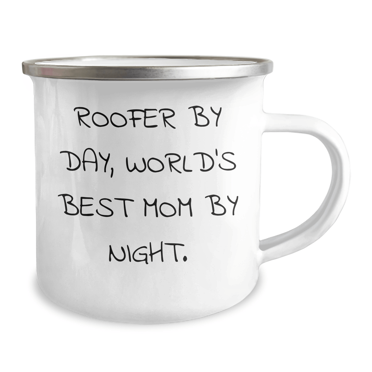 Roofer By Day, World's Best Dad By Night - Funny Camping Mug Gifts for Father's Day from Family - Victory Thru Vision