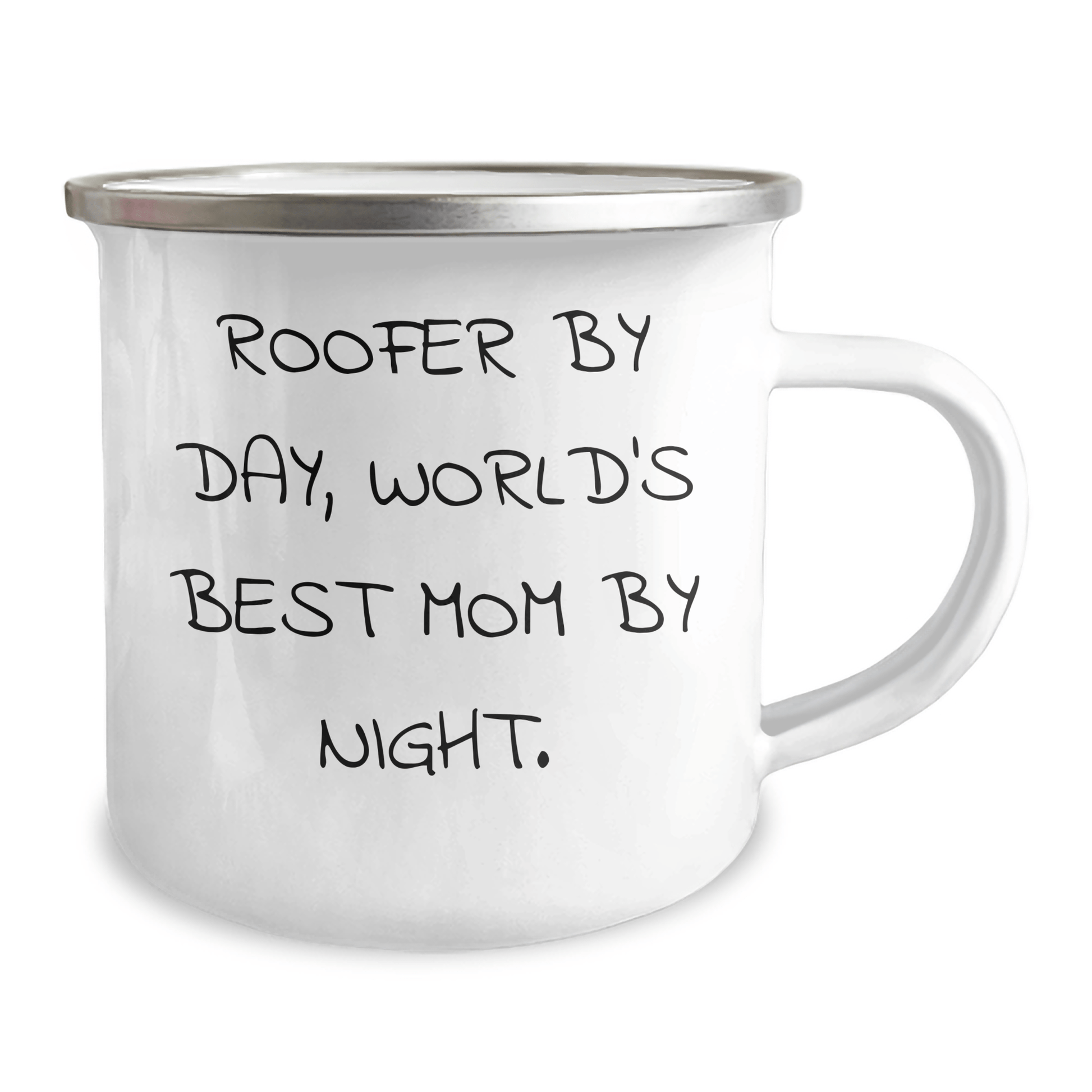 Roofer By Day, World's Best Dad By Night - Funny Camping Mug Gifts for Father's Day from Family - Victory Thru Vision
