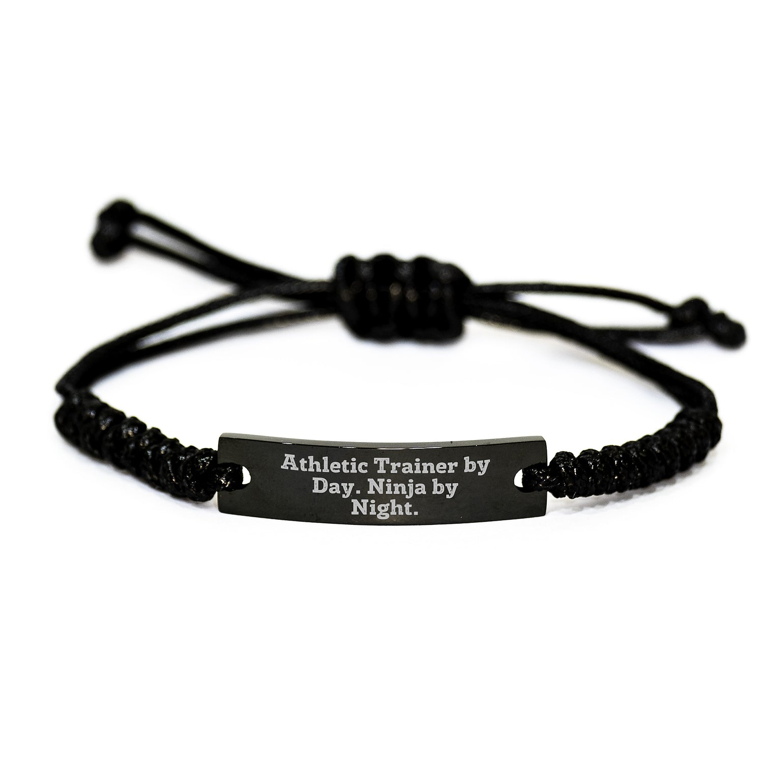 Funny Athletic Trainer Rope Bracelet Gifts from Men to Friends for Christmas, Unique Ninja Rope Bracelet, Funny Athletic Trainer By Day Ninja By Night Gifts - Image 1