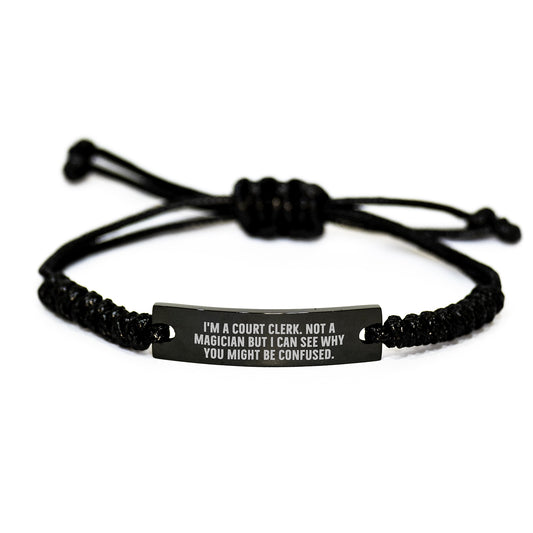 Funny Court Clerk Rope Bracelets Gifts from Friends for Court Clerks Christmas Unique Presents - Image 1