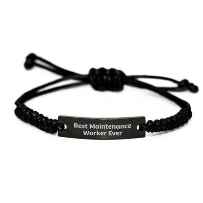 Funny Maintenance Worker Gifts, Rope Bracelet for Maintenance Worker Ever, Christmas Unique Gifts from Men to Maintenance Worker - Image 1