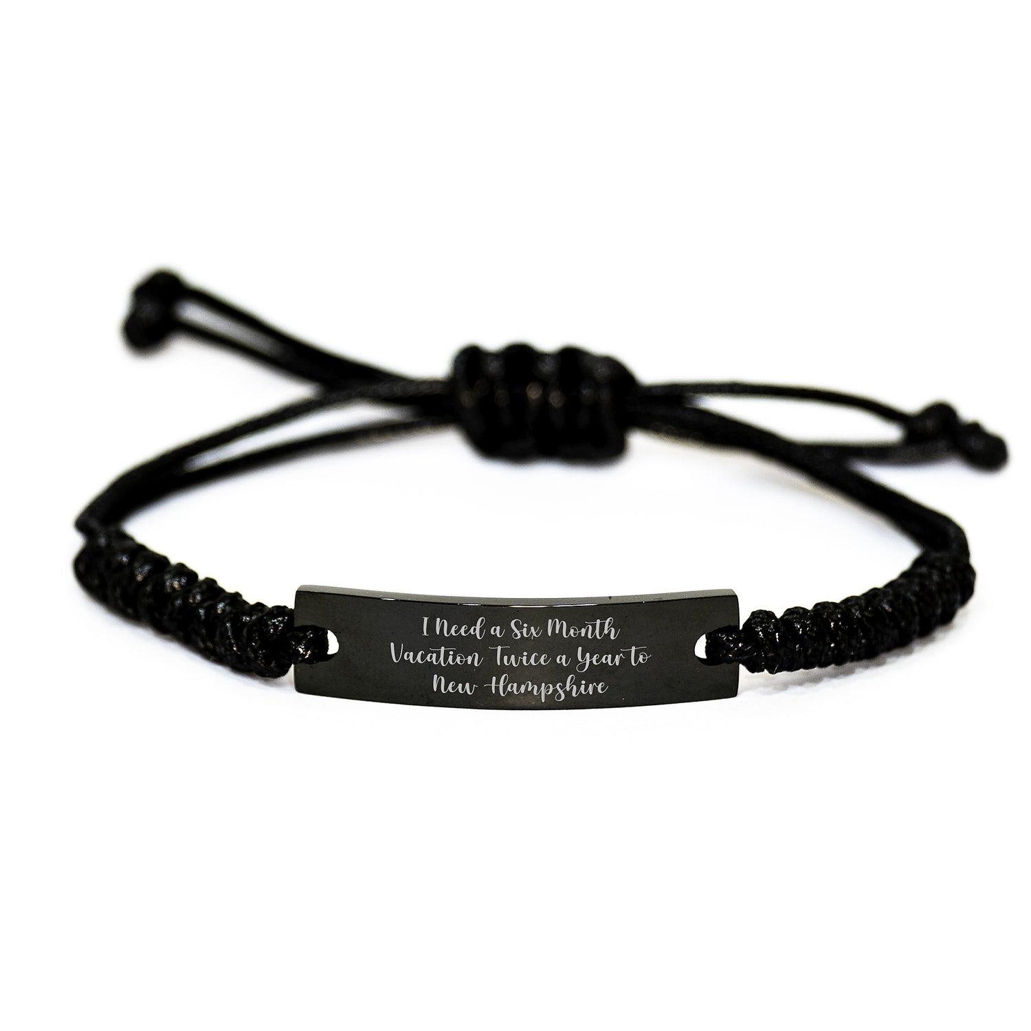 New Hampshire Rope Bracelet, Funny Quote Gifts from Friends to Family, Holiday Unique Presents for New Hampshire Lovers - Image 1