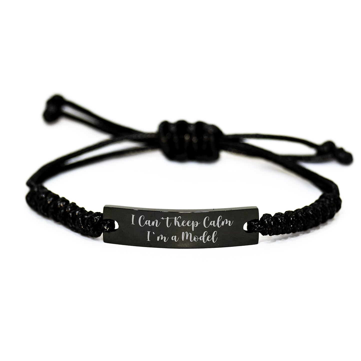 Funny Model Gifts Rope Bracelet from Friends - I Can't Keep Calm I'm A Model, Model Enthusiast Christmas Unique Gift for Men Women - Image 1