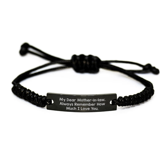 Funny Mom-in-law Rope Bracelet Gifts from Men to Mom-in-law for Christmas Unique Gifts - Engraved Rope Bracelet for Mom - Image 1