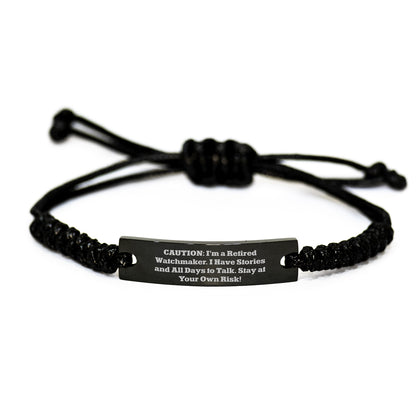 Funny Watchmaker Rope Bracelet Gifts from Friends for Men, Unique Christmas Unique Gifts - Image 1