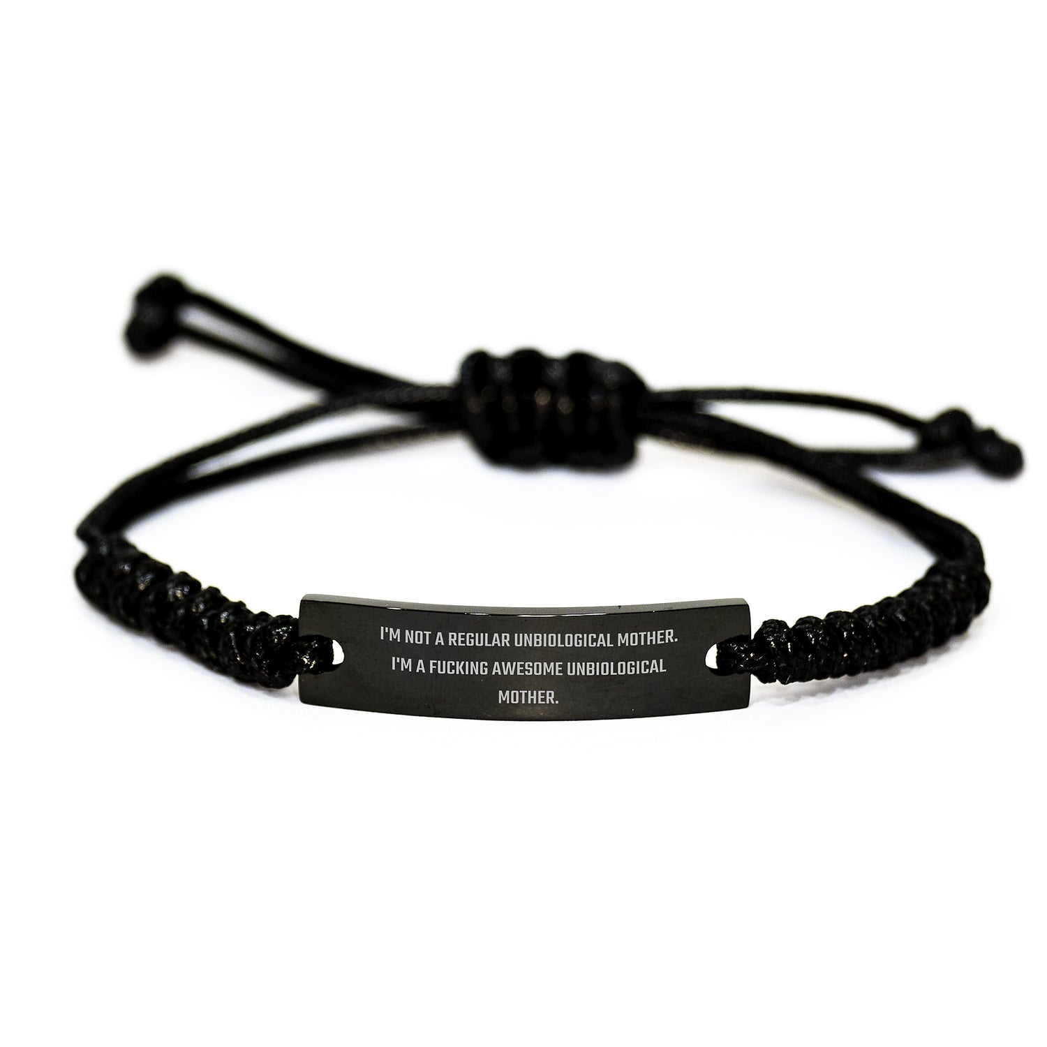 Funny Unbiological Mother Gifts from Men to Awesome Unbiological Mothers Rope Bracelet for Christmas Unique Presents - Image 1