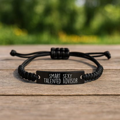 Smart Sexy Talented Advisor Rope Bracelet, Funny Quote Gifts for Men, Women, Friends, Coworkers, Family Christmas Unique Tokens - Image 2