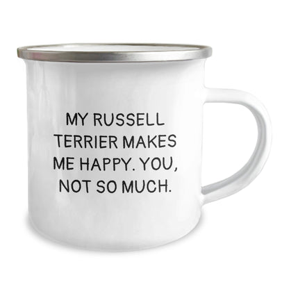Russell Terrier Dog Lovers Camping Mug Funny Quote Gifts from Friends for Birthday - Victory Thru Vision