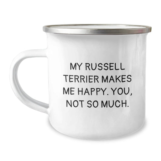 Russell Terrier Dog Lovers Camping Mug Funny Quote Gifts from Friends for Birthday - Victory Thru Vision
